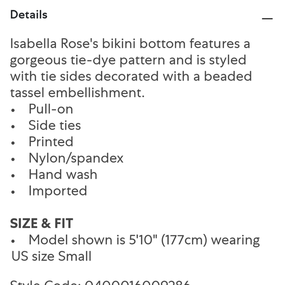 New Isabella Rose Bikini Bottom Size XS - Picture 5 of 9